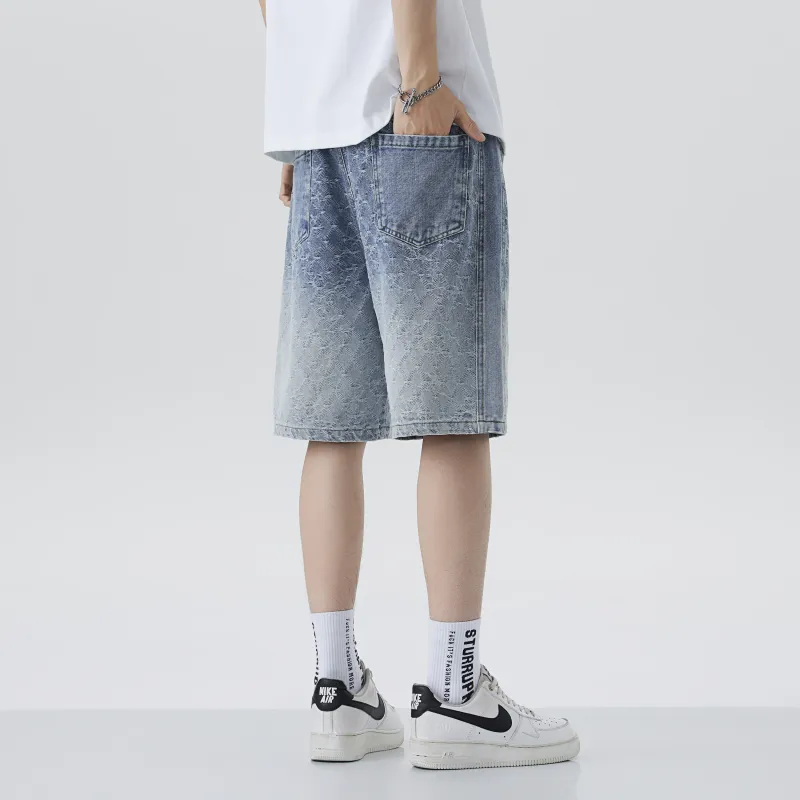 VSCH Denim Shorts Unisex Light Blue-3