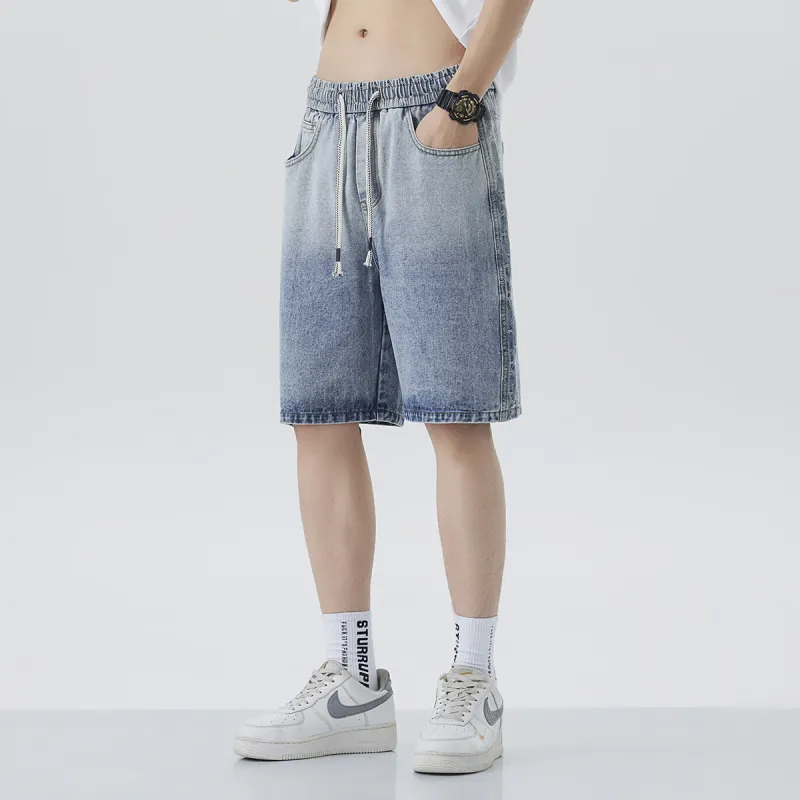 VSCH Denim Shorts Unisex Light Blue-2