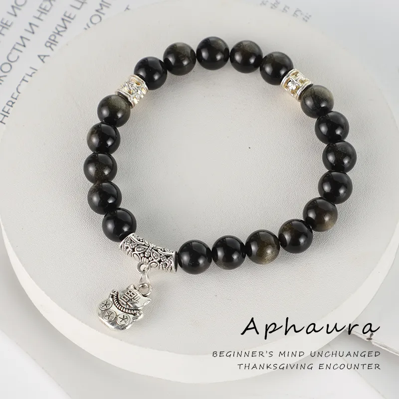 ILolu Obsidian Jade Bracelets Unisex-2