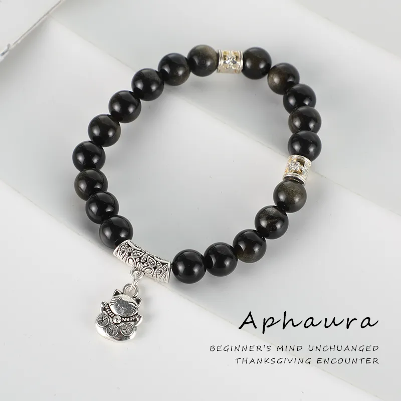 ILolu Obsidian Jade Bracelets Unisex-1