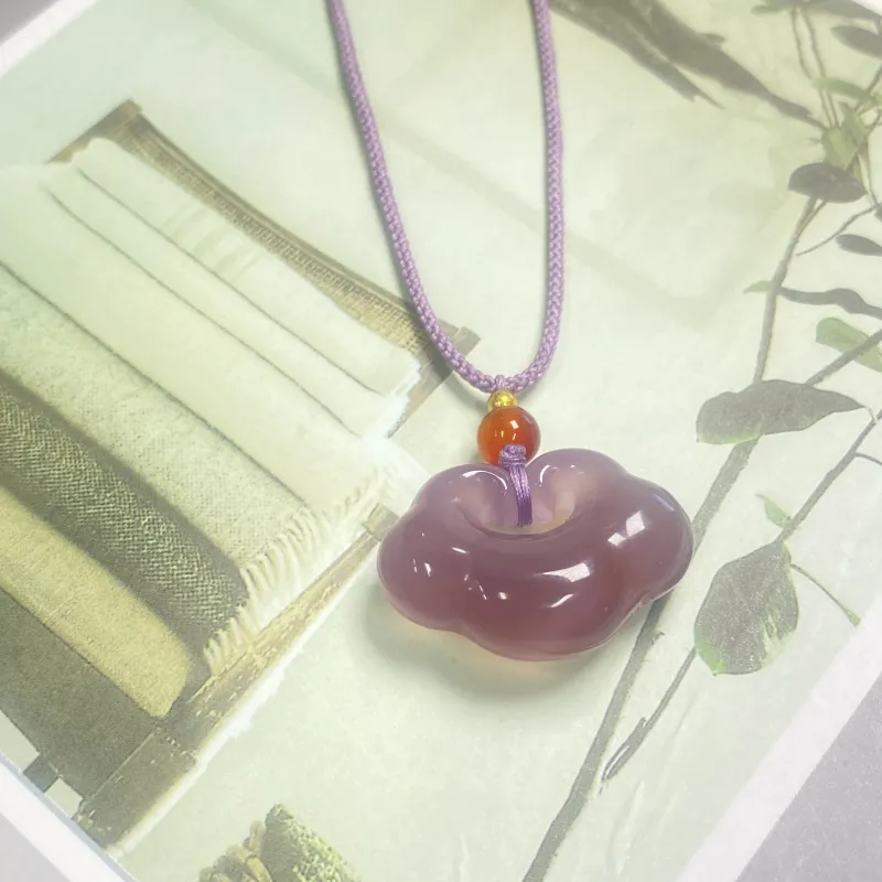 ILolu Natural Chalcedony Necklaces Unisex-2