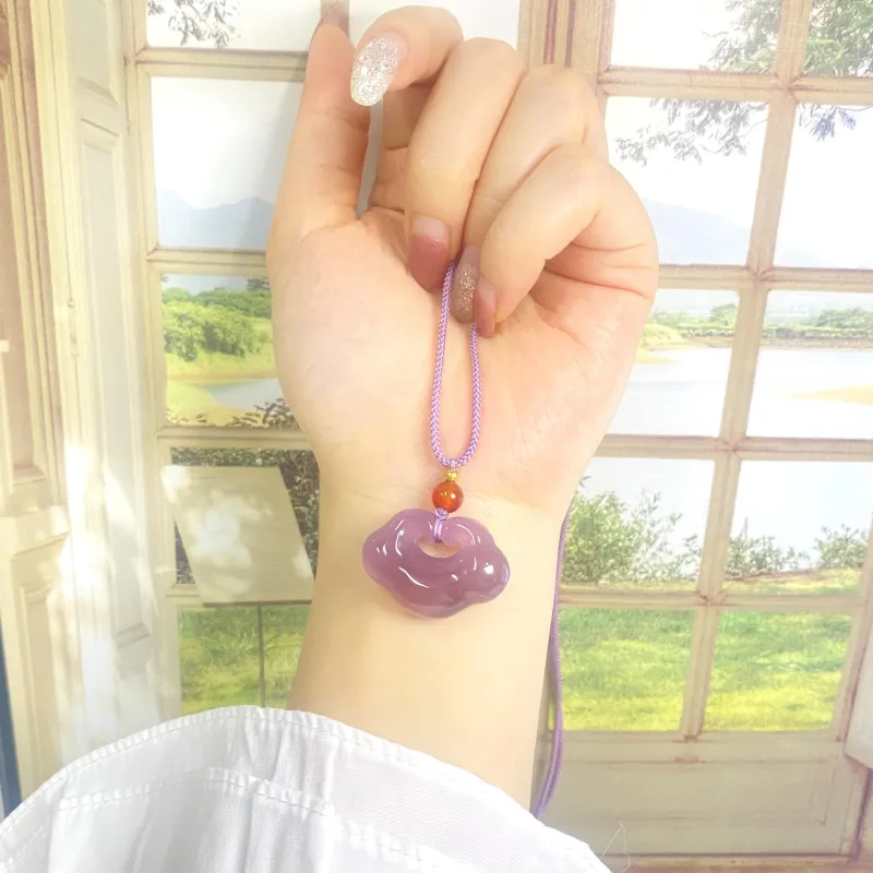 ILolu Natural Chalcedony Necklaces Unisex-3