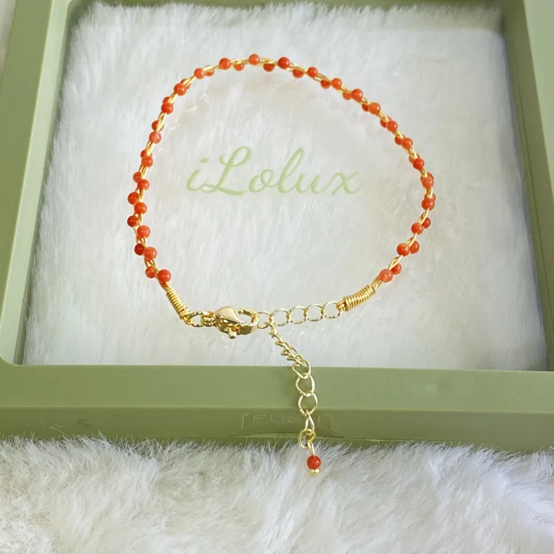 ILolu Natural Agate Bracelets Women's-3