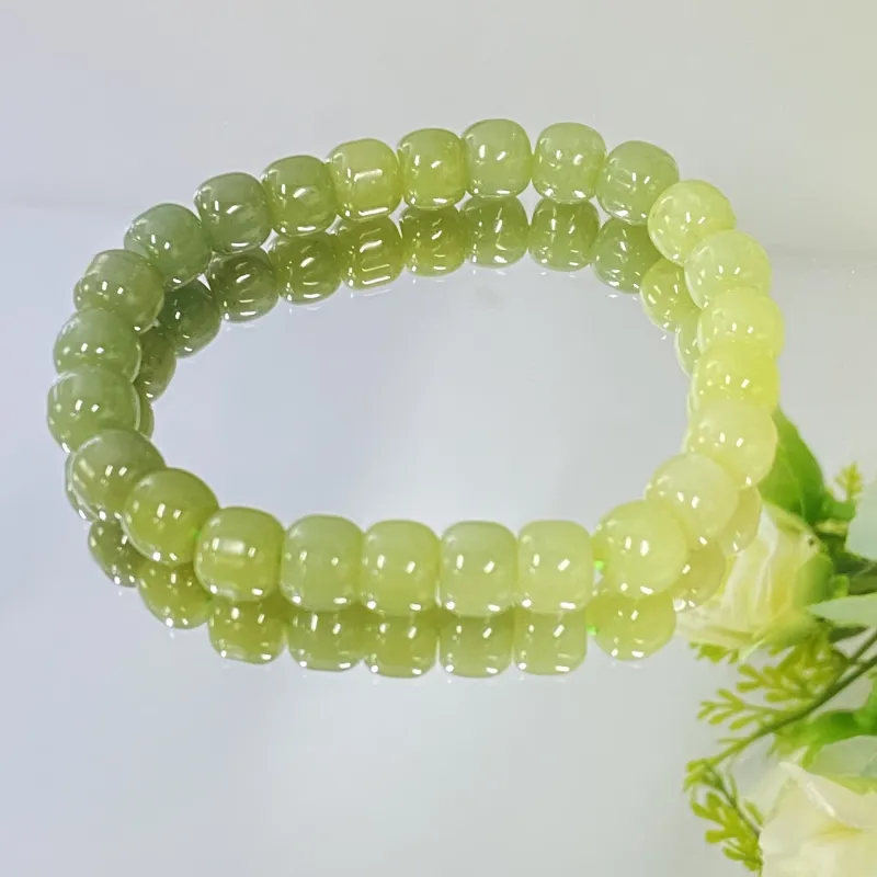 ILolu Hetian Jade Bracelets White Jade/Pale Greenish White Jade Unisex-3