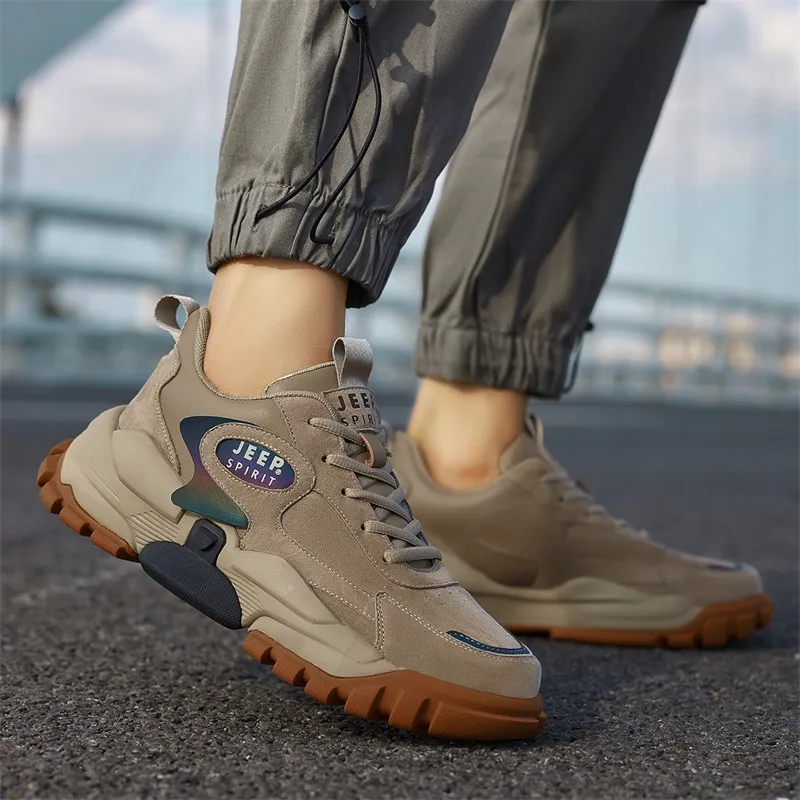 JEEP SPIRIT Mid Top Outdoor Shoes Men's Sand-68