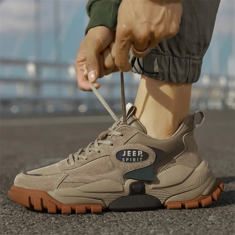 JEEP SPIRIT Mid Top Outdoor Shoes Men's Sand-64