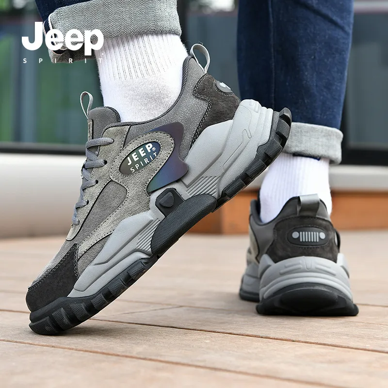 JEEP SPIRIT Mid Top Outdoor Shoes Men's Sand-14