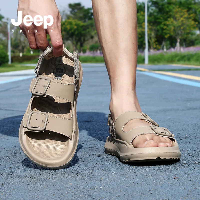 JEEP SPIRIT Beach Sandals Men's Sandstone-11