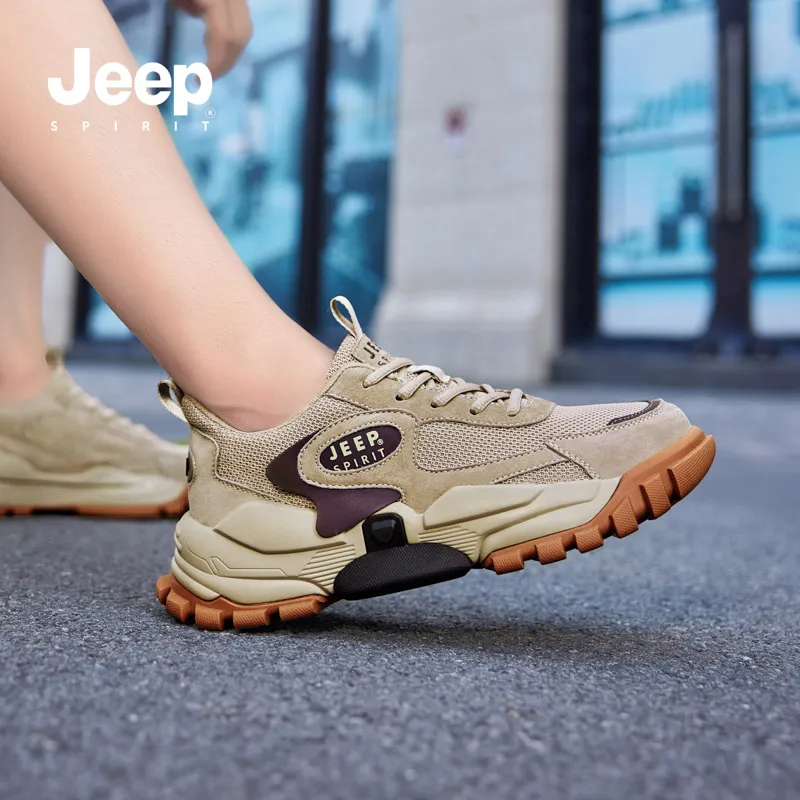 JEEP SPIRIT Mid Top Outdoor Shoes Men's Sand-27
