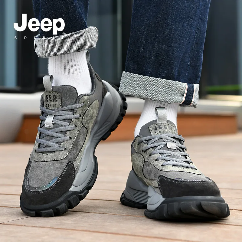 JEEP SPIRIT Mid Top Outdoor Shoes Men's Sand-16