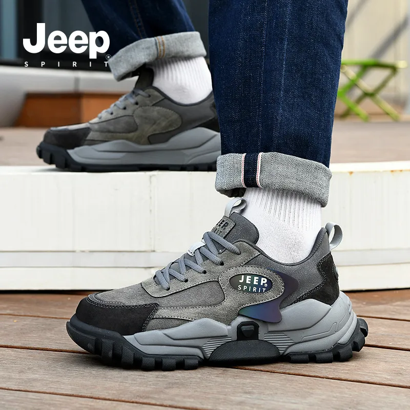 JEEP SPIRIT Mid Top Outdoor Shoes Men's Sand-17