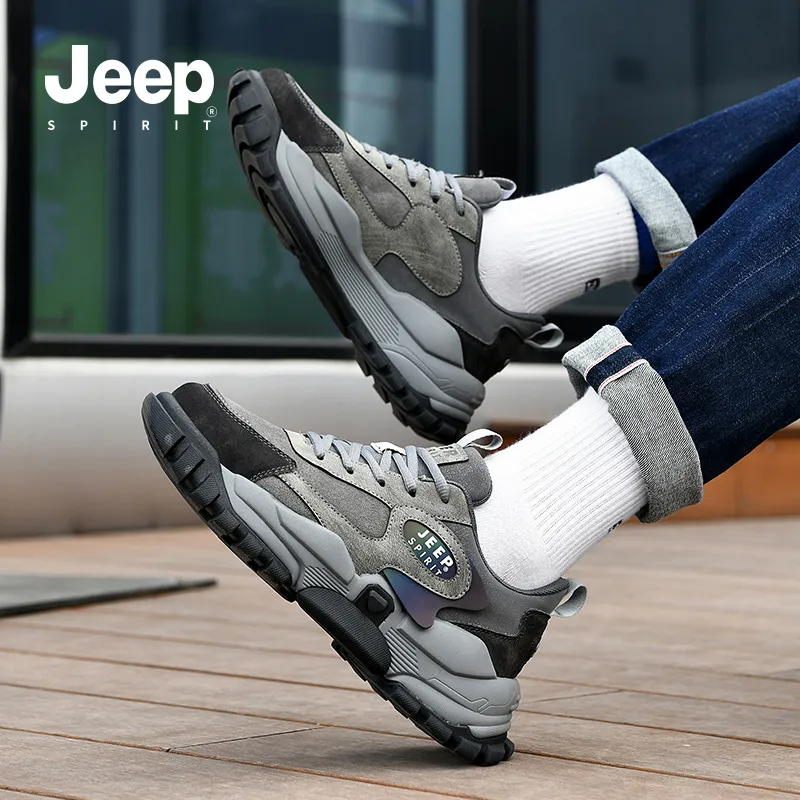 JEEP SPIRIT Mid Top Outdoor Shoes Men's Sand-18