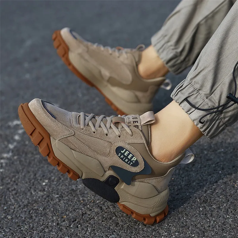 JEEP SPIRIT Mid Top Outdoor Shoes Men's Sand-66