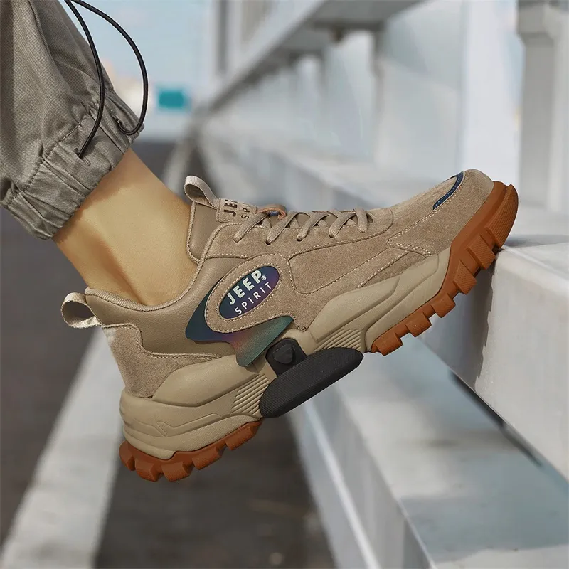 JEEP SPIRIT Mid Top Outdoor Shoes Men's Sand-67