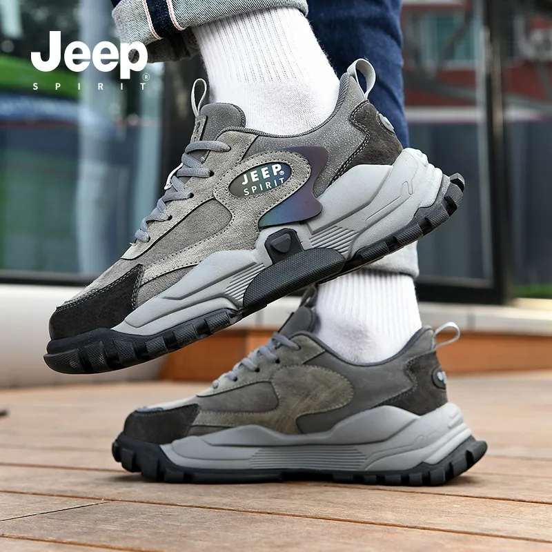 JEEP SPIRIT Mid Top Outdoor Shoes Men's Sand-15