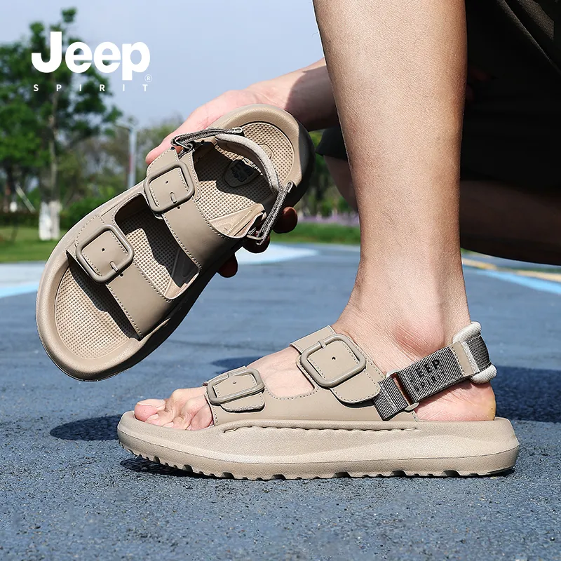 JEEP SPIRIT Beach Sandals Men's Sandstone-12