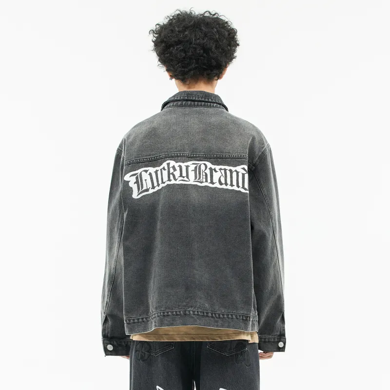 LUCKY BRAND Denim Jackets Unisex Smoke Gray-2
