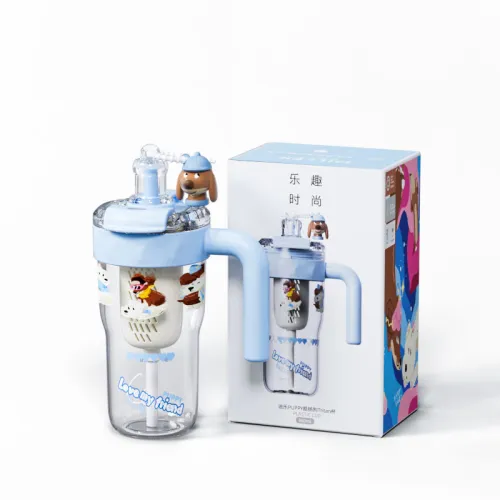 DILLER Cute Clear Straw Cup 860ML