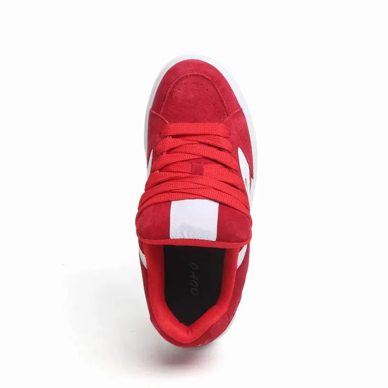 OAOQ Cushioning Abrasion Resistant Lightweight Breathable Slip Resistant Low Top Skateboard Shoes Unisex Navy Blue-9