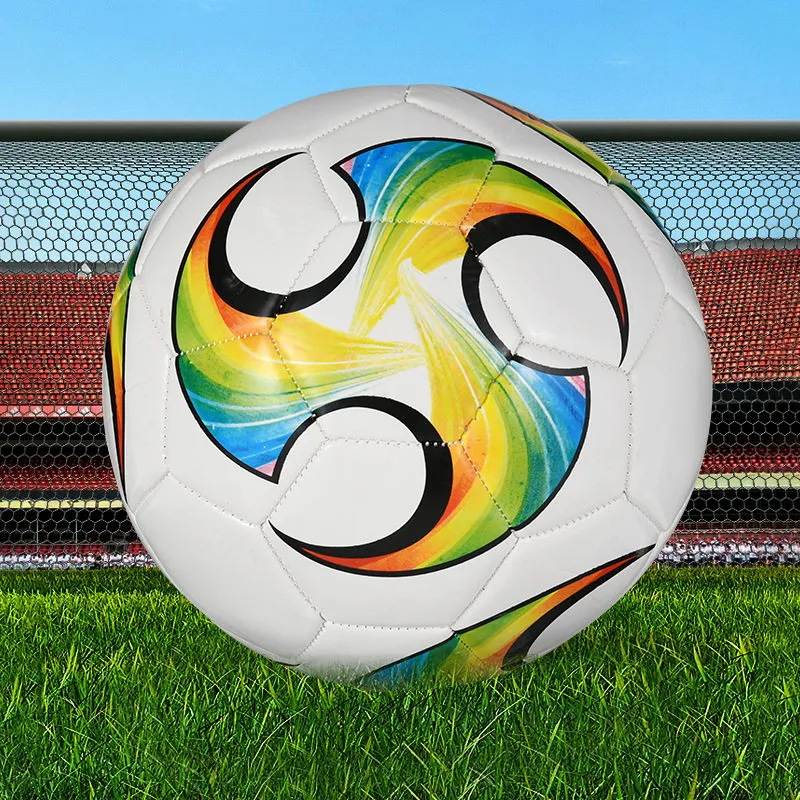 FEIERDUN Size 5, Size 4, Size 3 Soccer PVC Machine Stitched Soccer Ball Unisex Multicolor-1