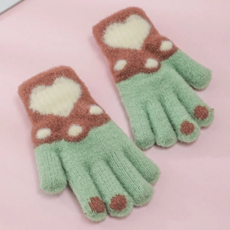 LEMONKID Yarn Knit Gloves Kids'-1