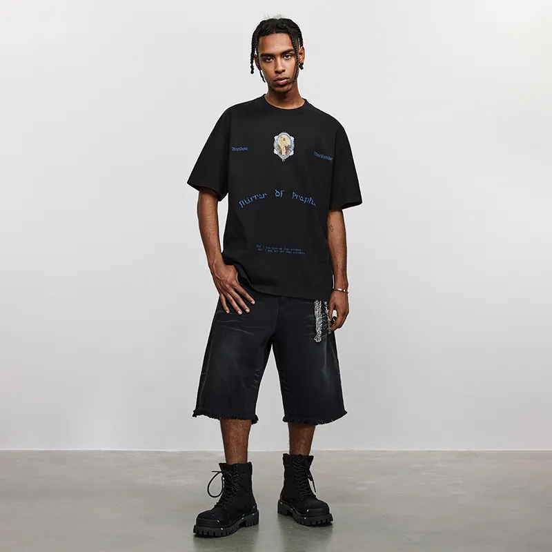 Antidote Worldwide Denim Shorts Unisex Washed Black-2