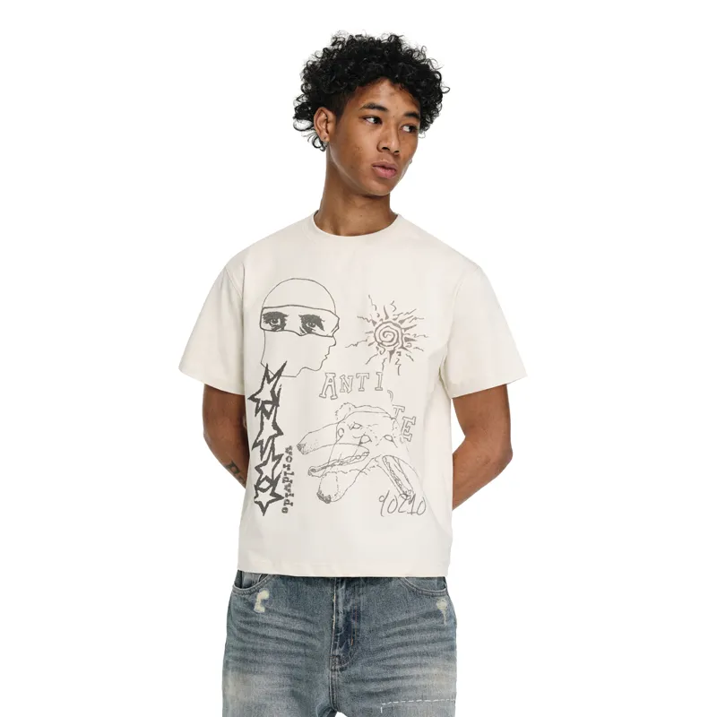 Antidote Worldwide T Shirt Unisex Light Apricot-3