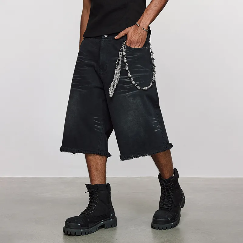 Antidote Worldwide Denim Shorts Unisex Washed Black-3