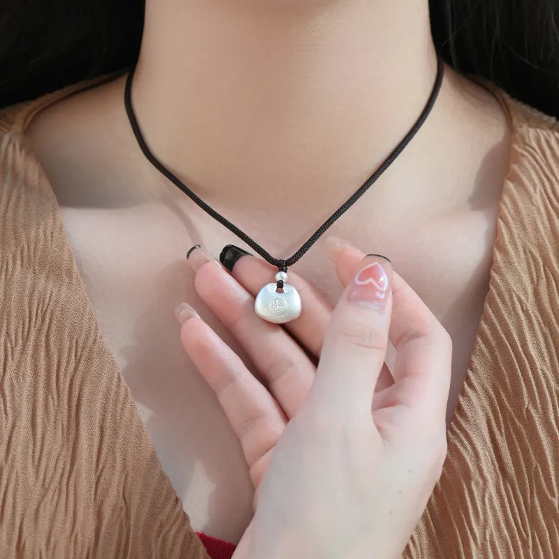 GIMK S999 Fine Silver Sterling Silver Necklaces Women's-2