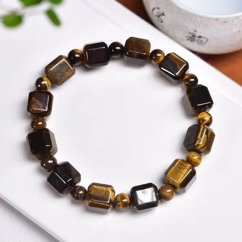 GIMK Tiger's Eye Stone Bracelets Unisex-2