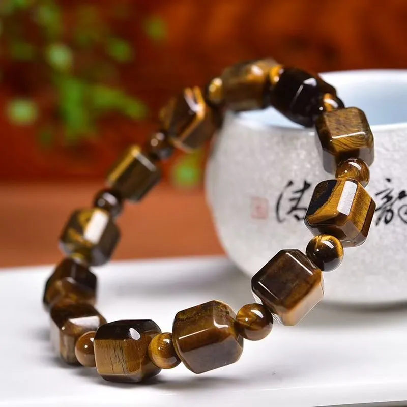 GIMK Tiger's Eye Stone Bracelets Unisex-3