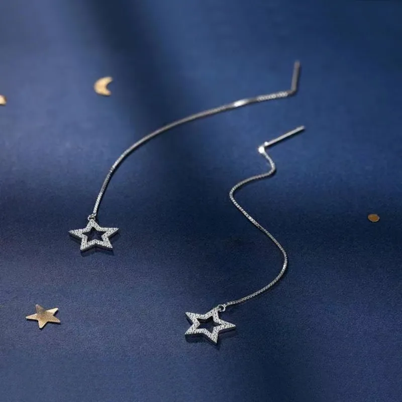 GIMK 925 Sterling Silver Drop Earrings Women's-2