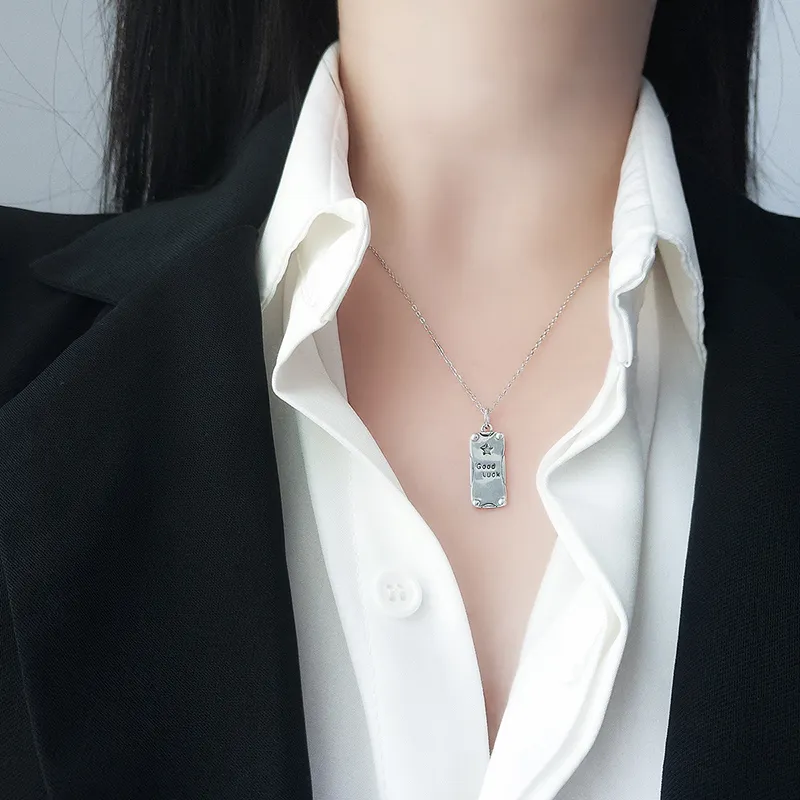 GIMK S925 Silver Necklaces Unisex-5