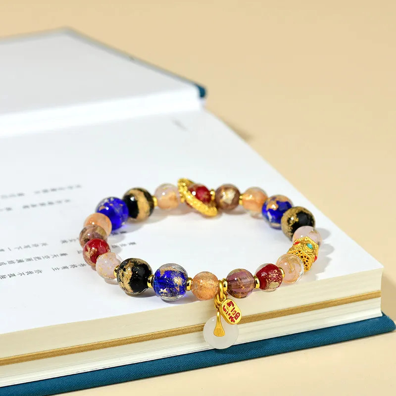GIMK Colored Glaze Jade Bracelets Women's-1