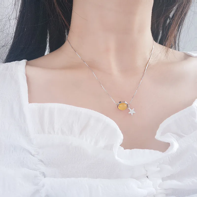 GIMK S925 Silver Necklaces Women's-18
