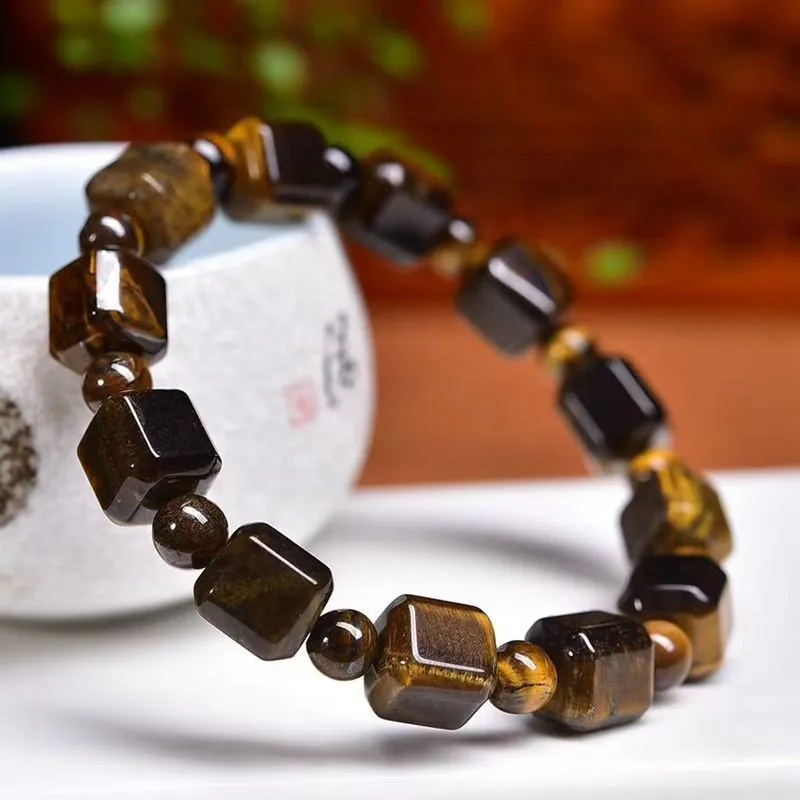 GIMK Tiger's Eye Stone Bracelets Unisex-5