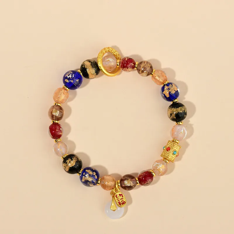 GIMK Colored Glaze Jade Bracelets Women's-3