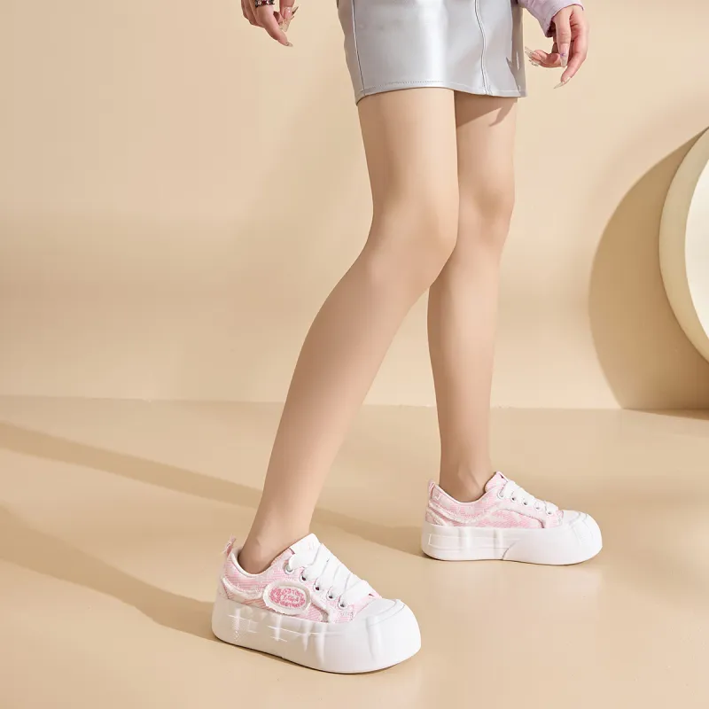 La Chapelle Height Increasing Breathable Low-Top Canvas Shoes Women's-11
