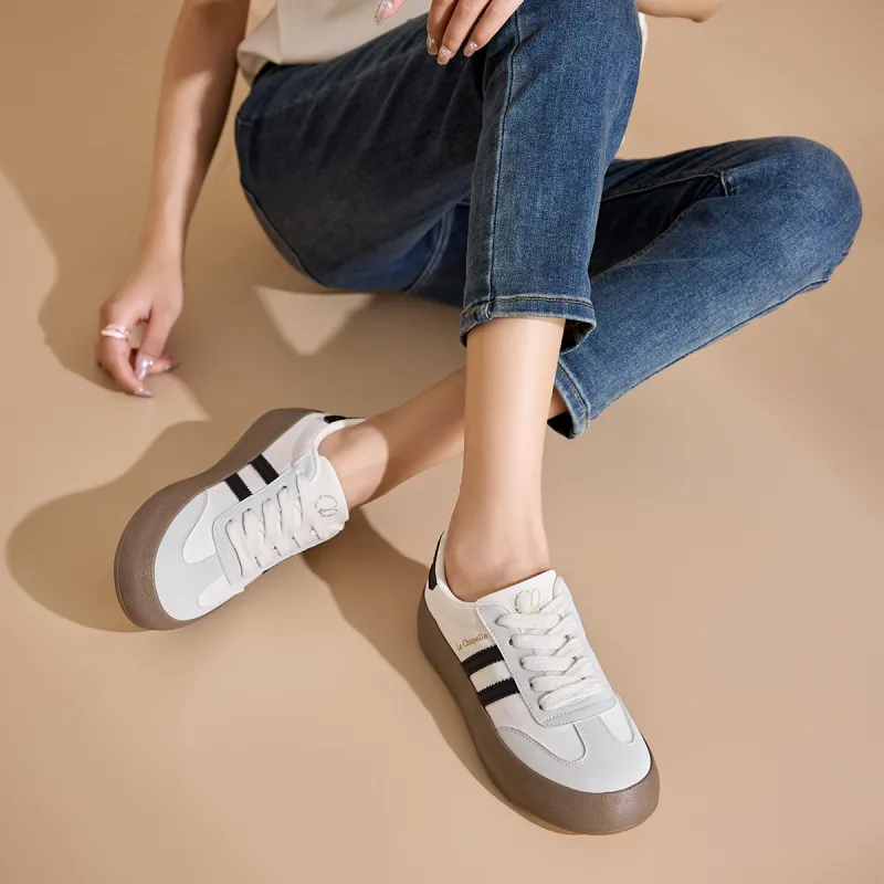 La Chapelle Abrasion Resistant Height Increasing Low Top Skateboard Shoes Women's-6