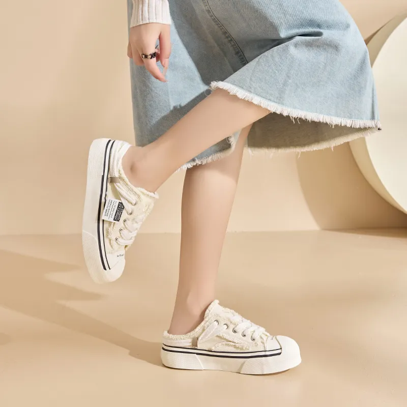 La Chapelle Lightweight And Breathable Low Top Canvas Shoes Women's-17