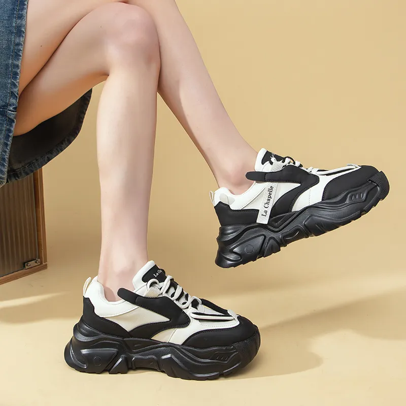 La Chapelle Height Increasing Lightweight Low Top Chunky Sneakers Women's-8
