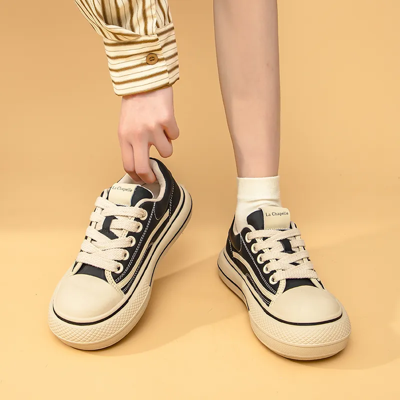 La Chapelle Abrasion Resistant Breathable Height Increasing Low Top Skateboard Shoes Women's-17