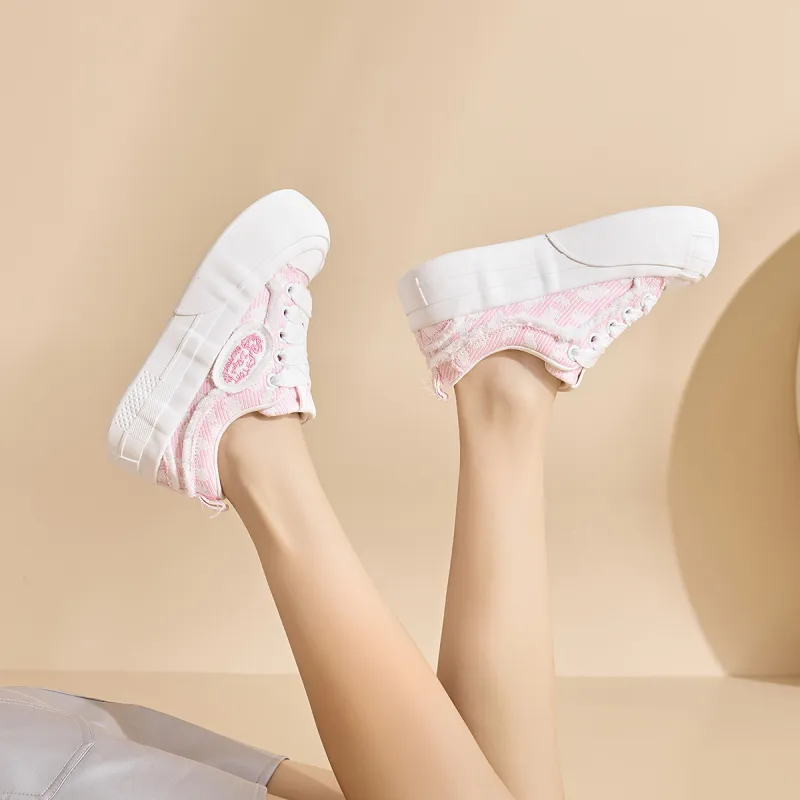 La Chapelle Height Increasing Breathable Low-Top Canvas Shoes Women's-6