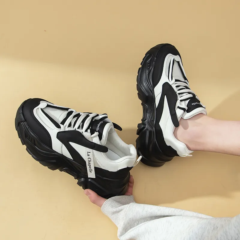 La Chapelle Height Increasing Lightweight Low Top Chunky Sneakers Women's-9
