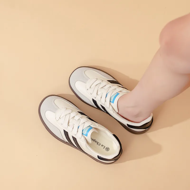 La Chapelle Anti Slip Wear Resistant Low Top Skateboard Shoes Women's-34
