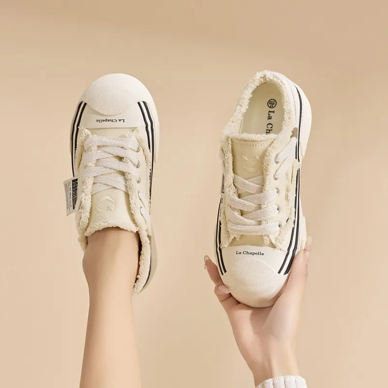 La Chapelle Lightweight And Breathable Low Top Canvas Shoes Women's-16