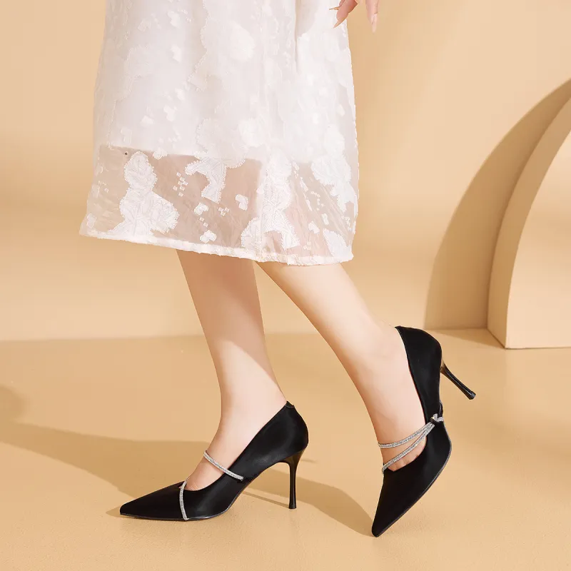 La Chapelle Slim Heel High Heels 8cm Women's-8