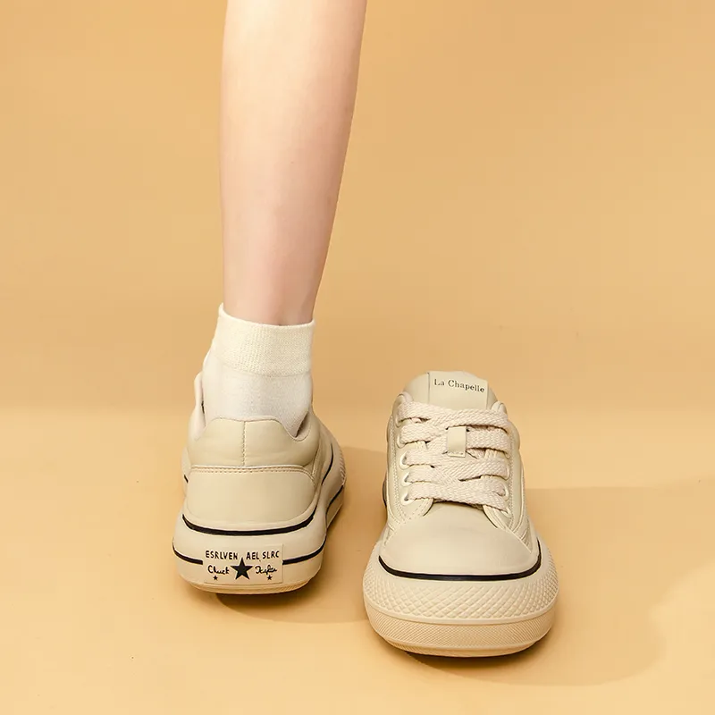 La Chapelle Abrasion Resistant Breathable Height Increasing Low Top Skateboard Shoes Women's-9