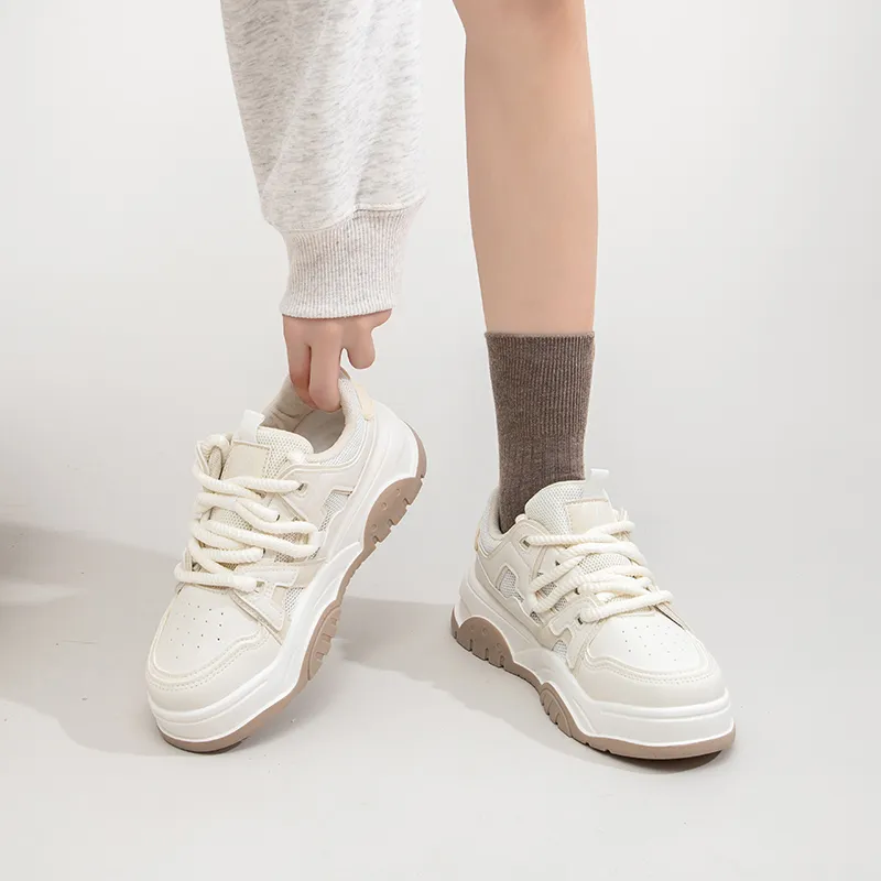 La Chapelle Height-Enhancing Wear-Resistant Lightweight Low-Top Skateboard Shoes Women's-7