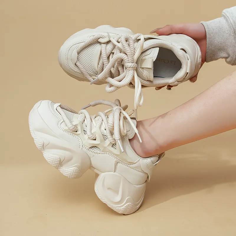 La Chapelle Height Increasing Lightweight Low-Top Chunky Sneakers Women's-5